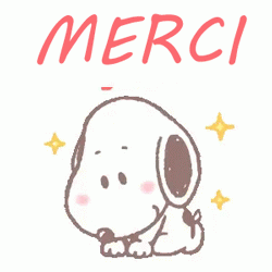 gif animé merci Snoopy